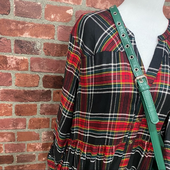 Sz LARGE Plaid Fall Shirtdress - Picture 15 of 17
